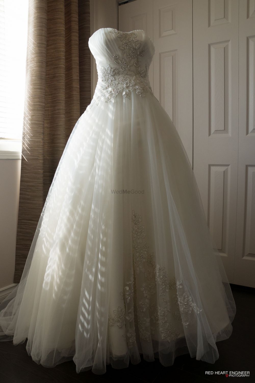 Photo of white tube gown