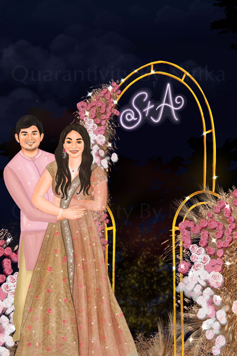 Photo From Caricature Wedding Invite - Central India - By Quarantivity By Nitika