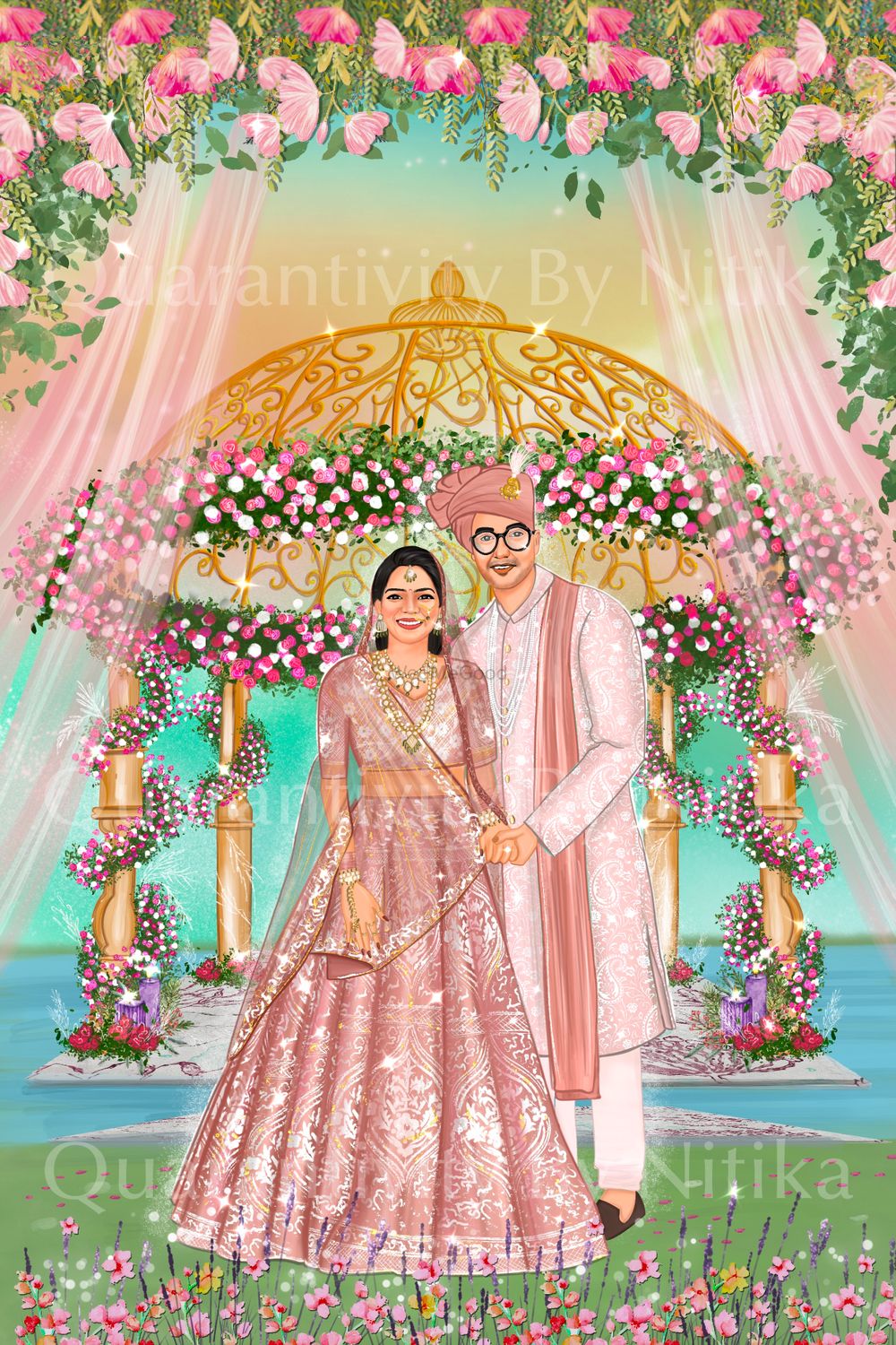 Photo From Caricature Wedding Invite - Central India - By Quarantivity By Nitika