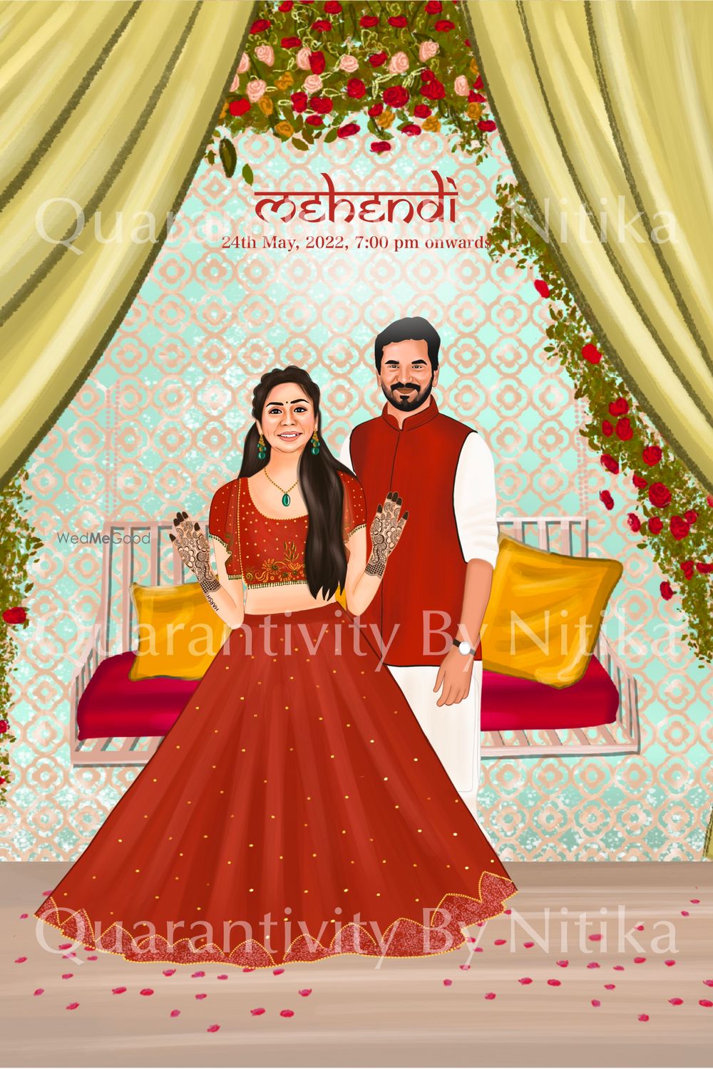 Photo From Caricature Wedding Invite - South India - By Quarantivity By Nitika