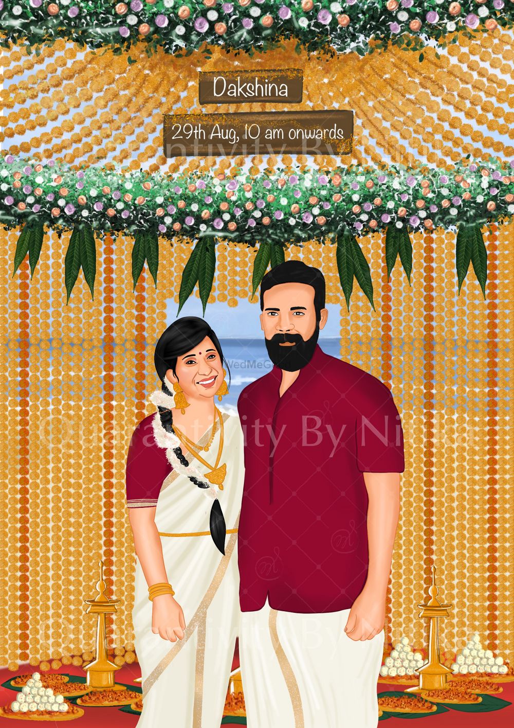 Photo From Caricature Wedding Invite - South India - By Quarantivity By Nitika