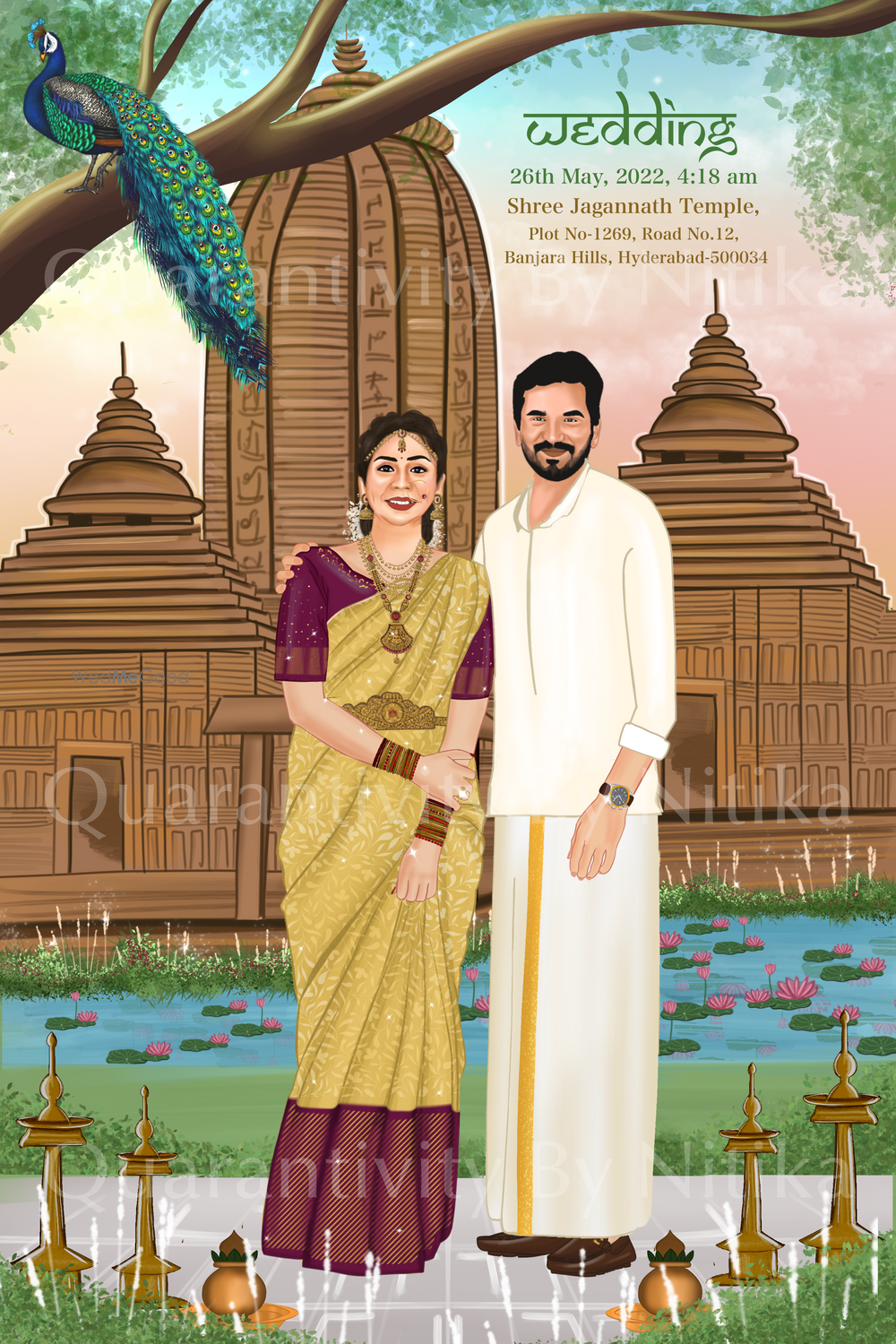 Photo From Caricature Wedding Invite - South India - By Quarantivity By Nitika