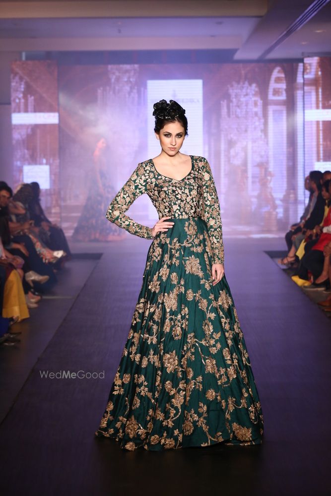 Photo of emerald green anarkali