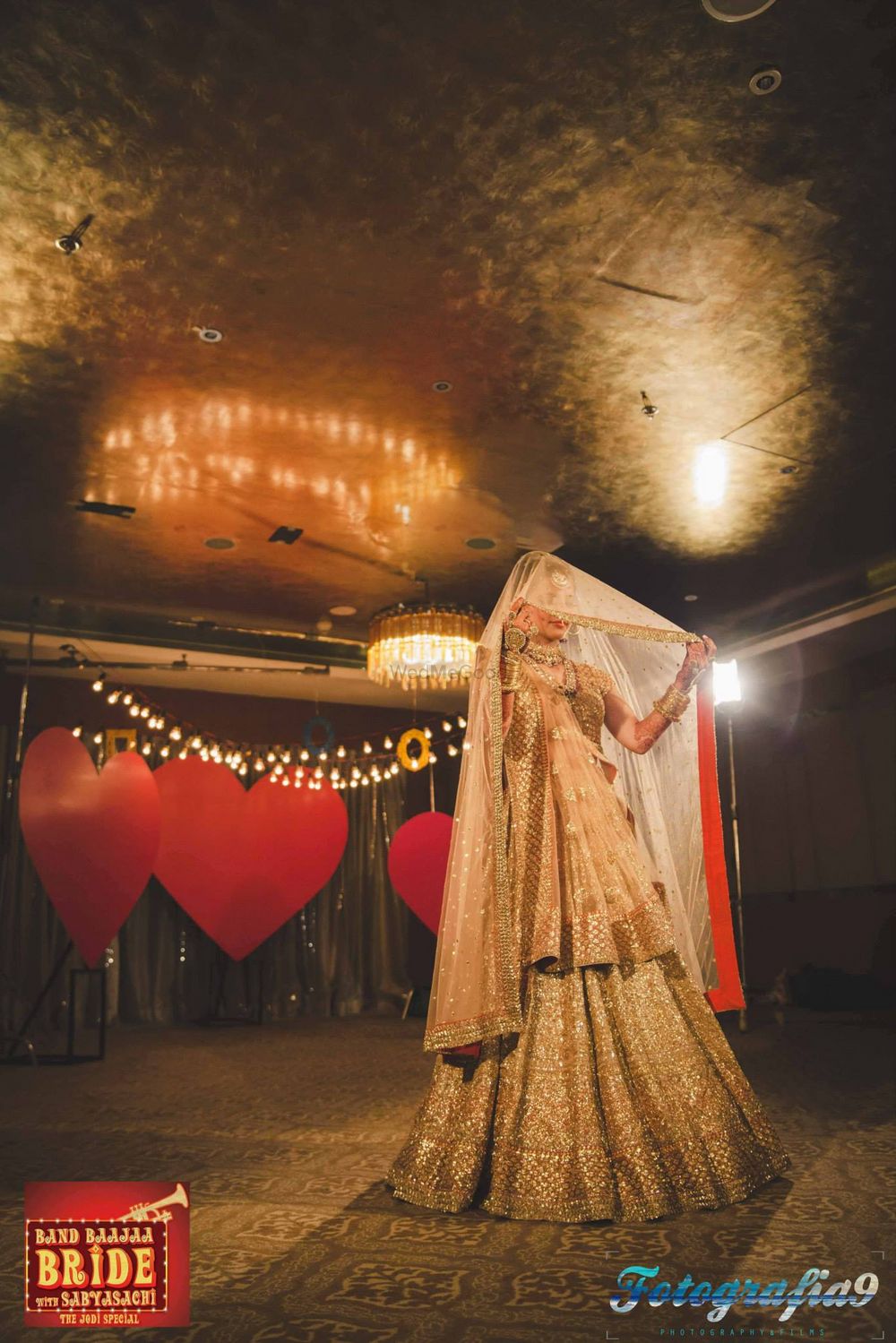 Photo of peach bridal lehenga