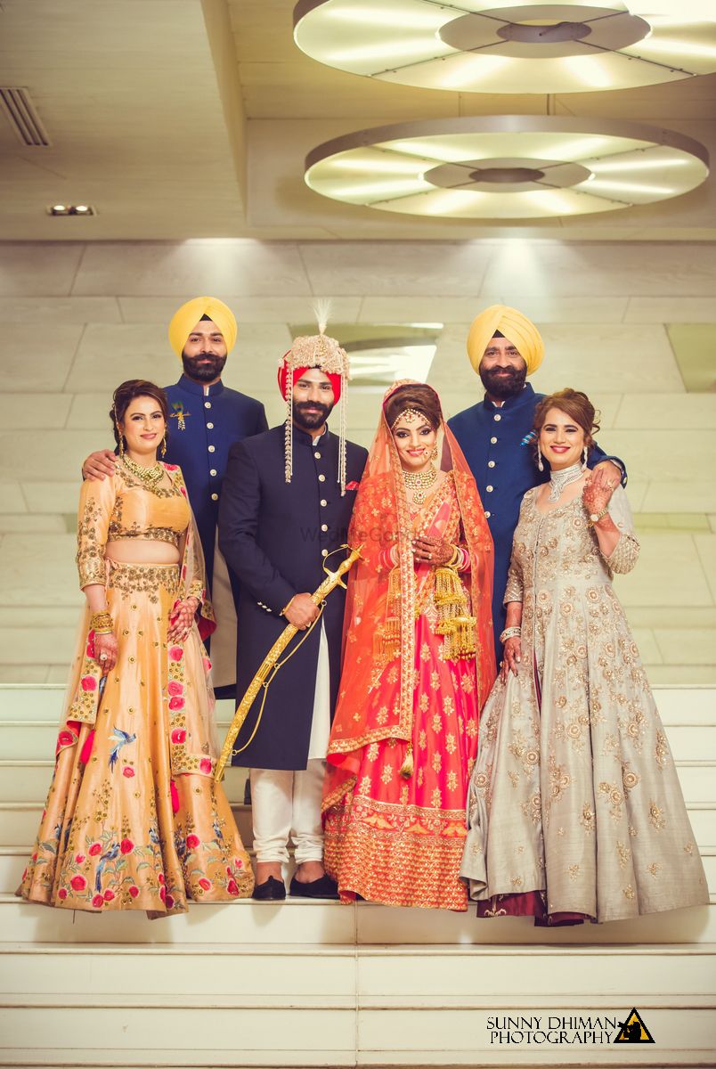 Photo of Family portrait at Indian Wedding