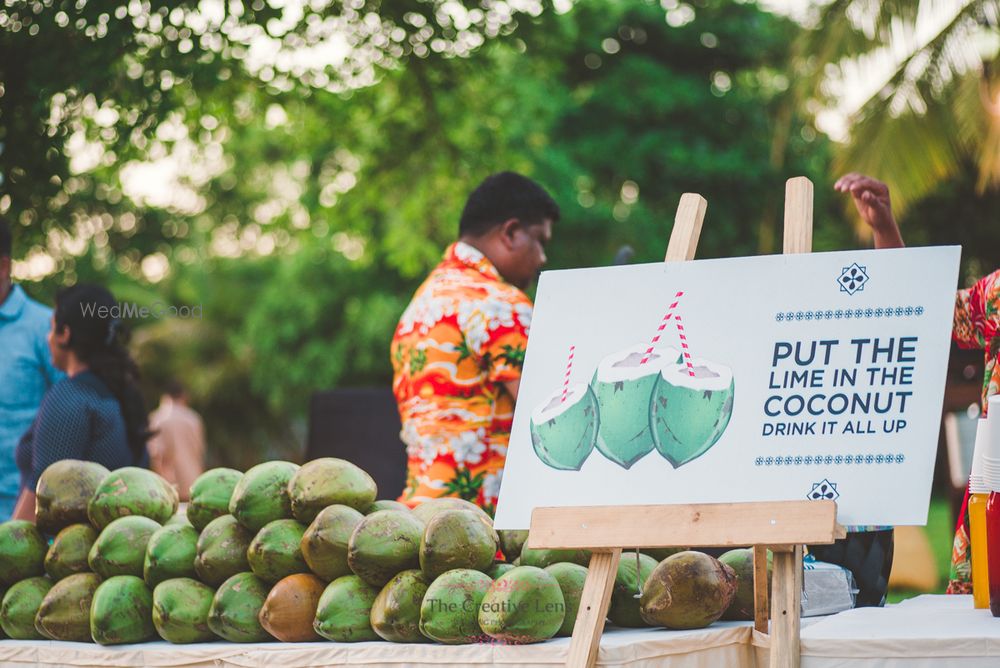 Photo of Unique food idea with coconut Mocktail table