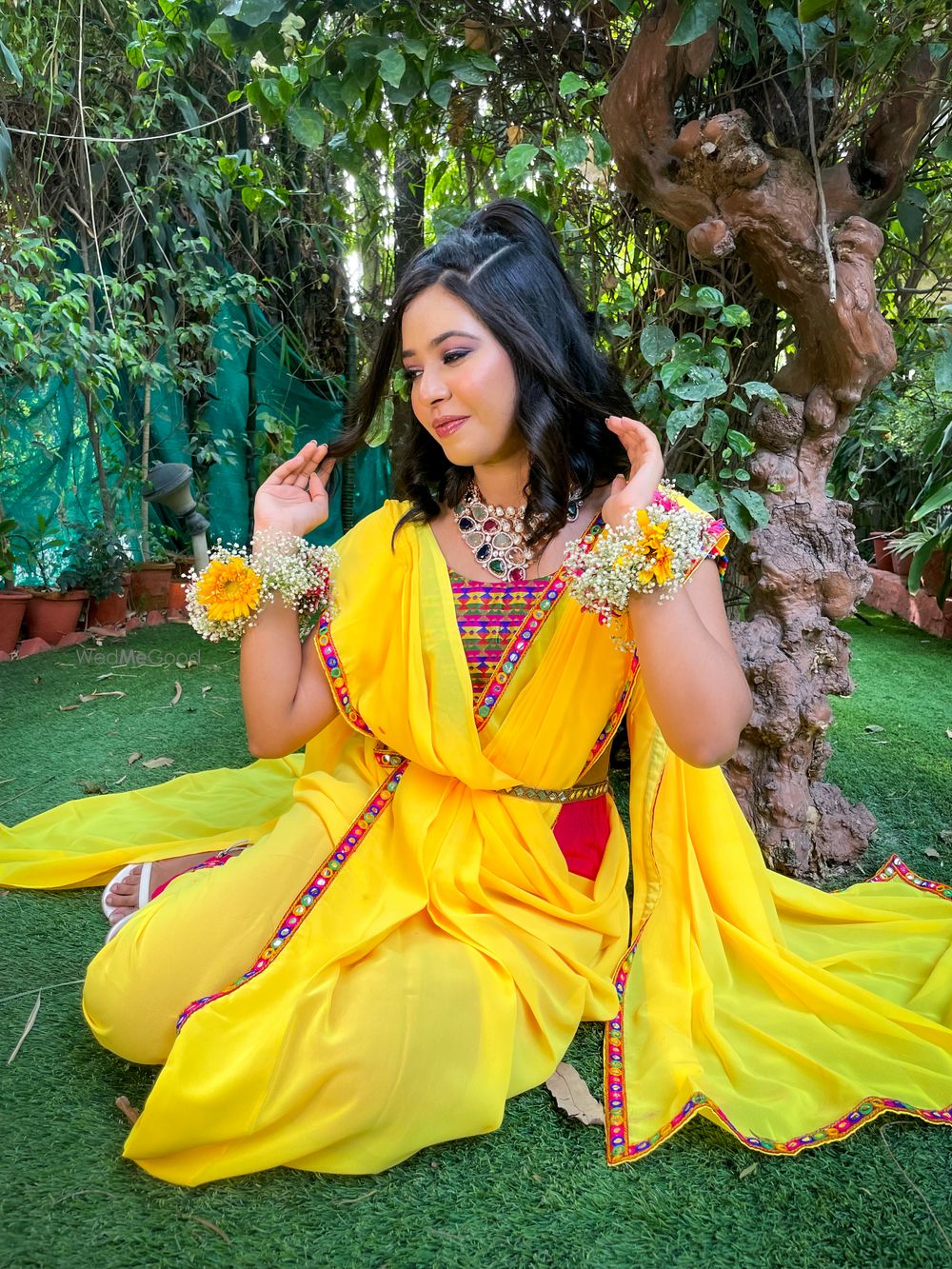 Photo From Rupal haldi look - By Esther by Sakshi