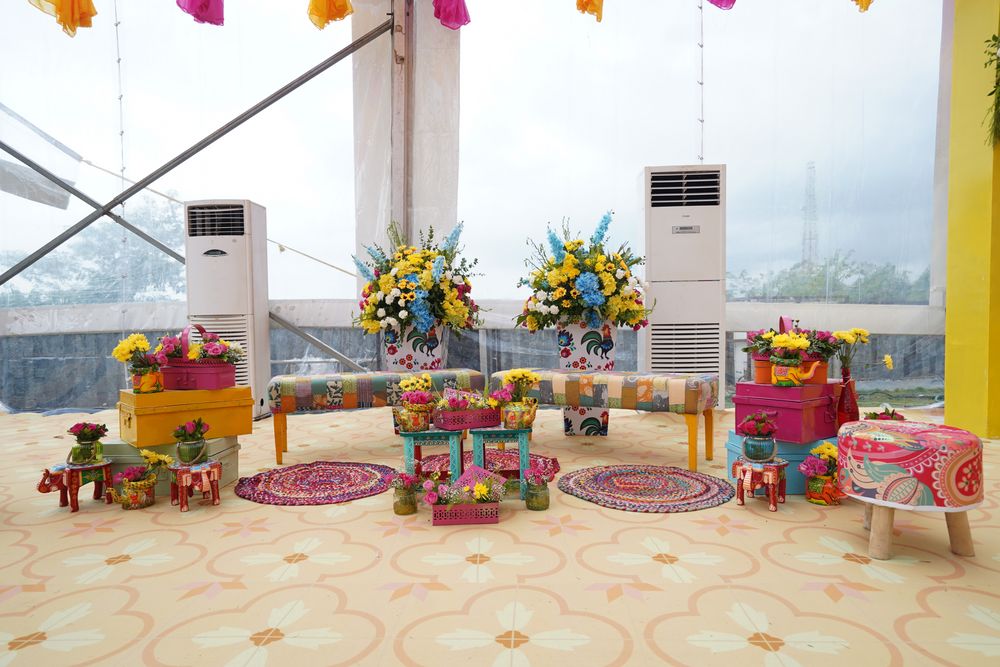 Photo From The vibrant and colourful monsoon Mehndi/Bhaat/Haldi function - By Jyotica Anand