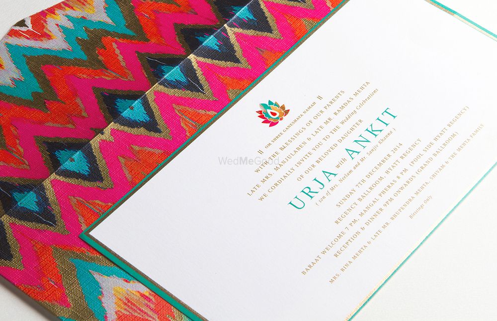 Photo of ikat print invite