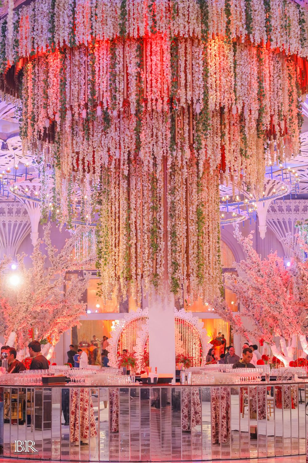 Photo of Huge floral chandelier for indoor decor