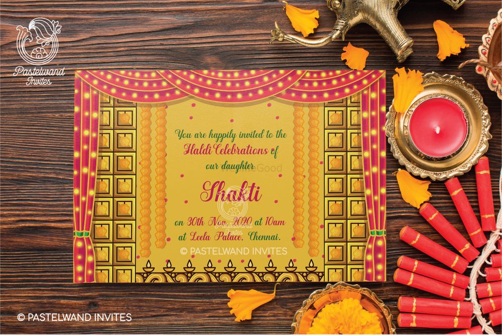 Photo From Cheery Couple Haldi Invite - By Pastelwand Invites