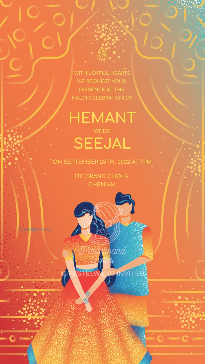 Photo From Classy Art Deco Haldi Invite - By Pastelwand Invites