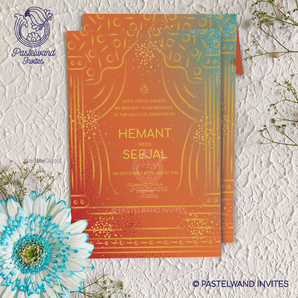 Photo From Classy Art Deco Haldi Invite - By Pastelwand Invites