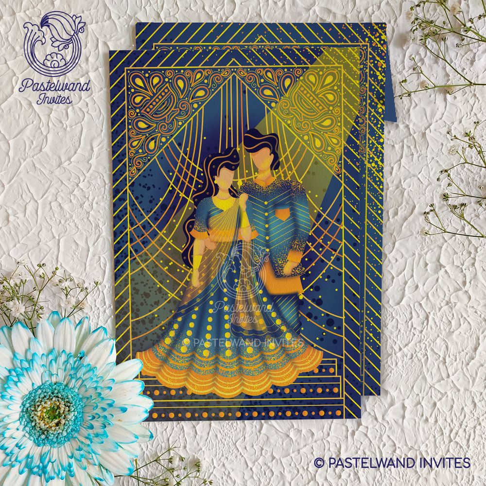 Photo From Classy Art Deco Haldi Invite - By Pastelwand Invites