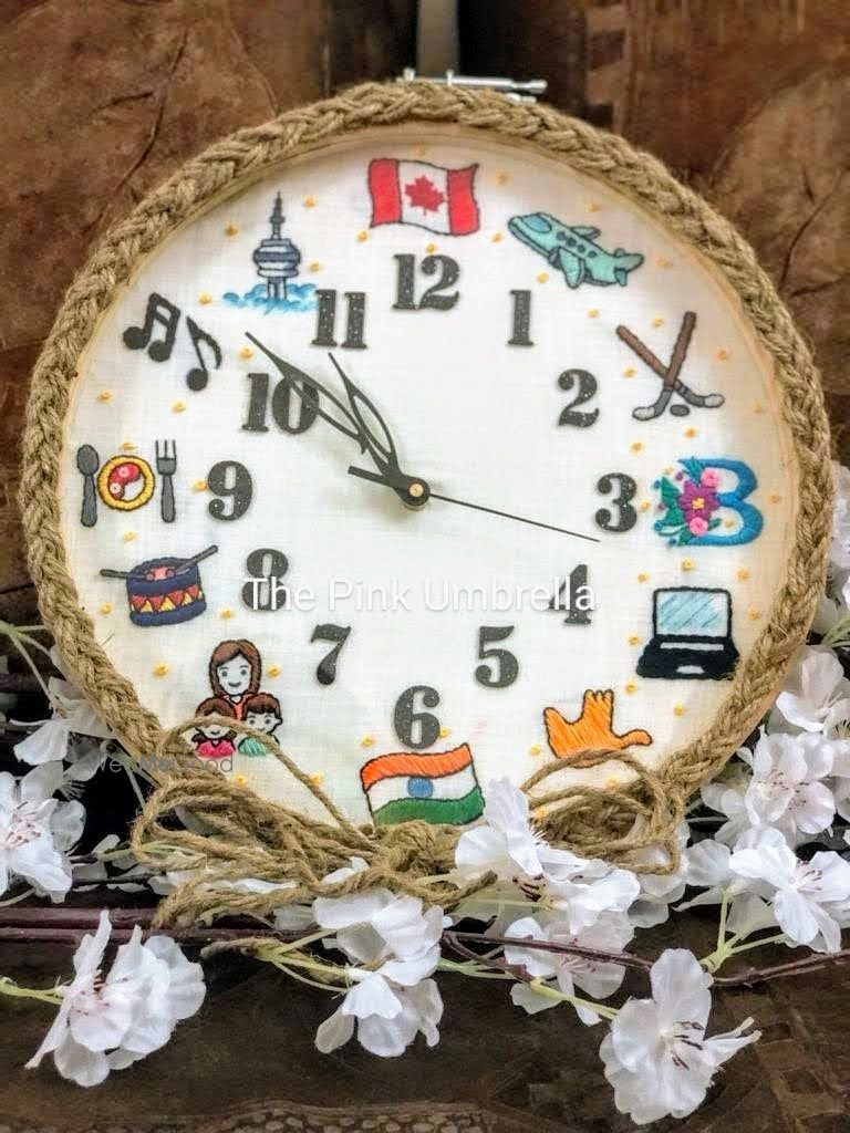 Photo From Embroidered Wall Clock - By The Pink Umbrella 