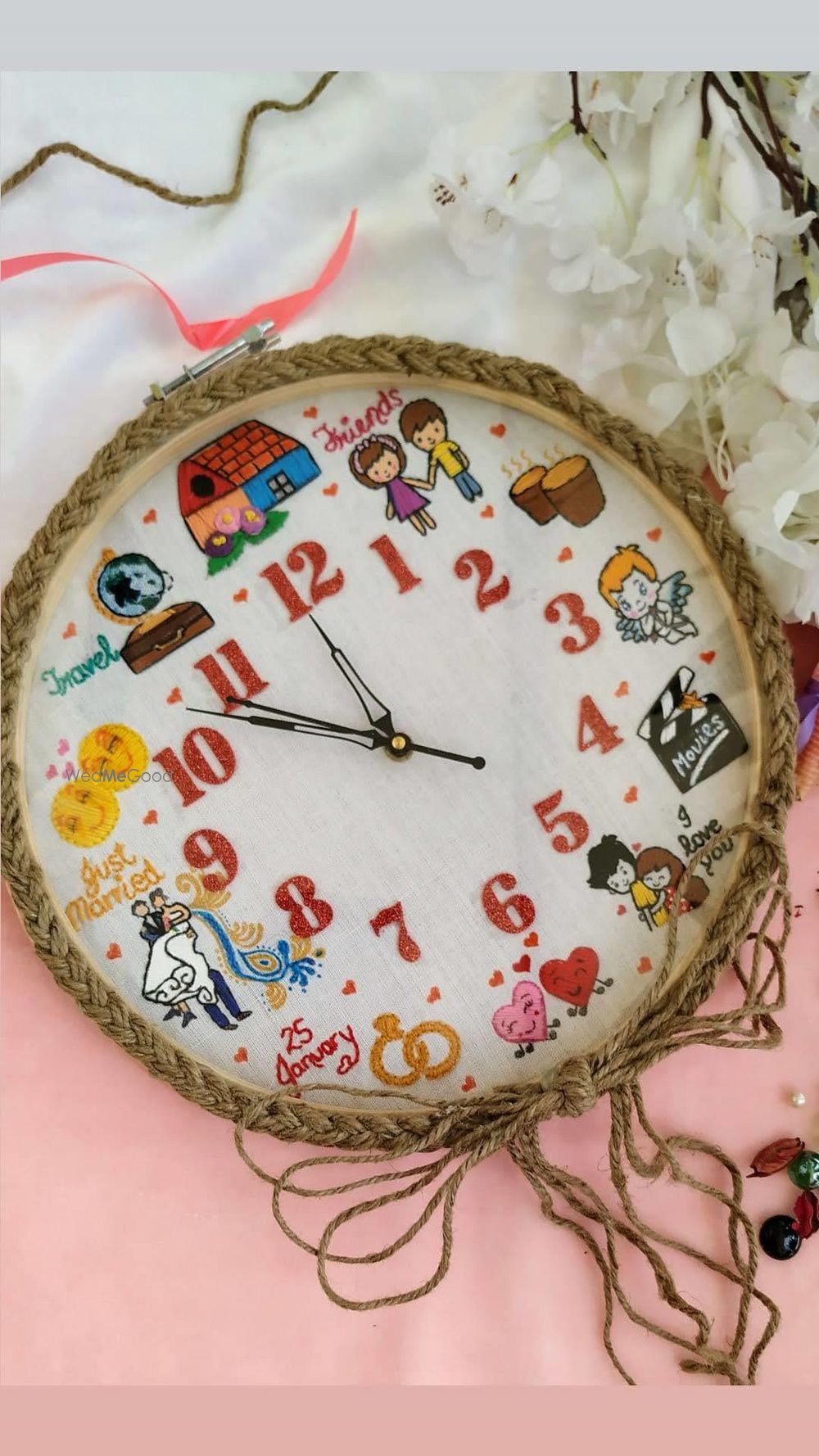 Photo From Embroidered Wall Clock - By The Pink Umbrella 