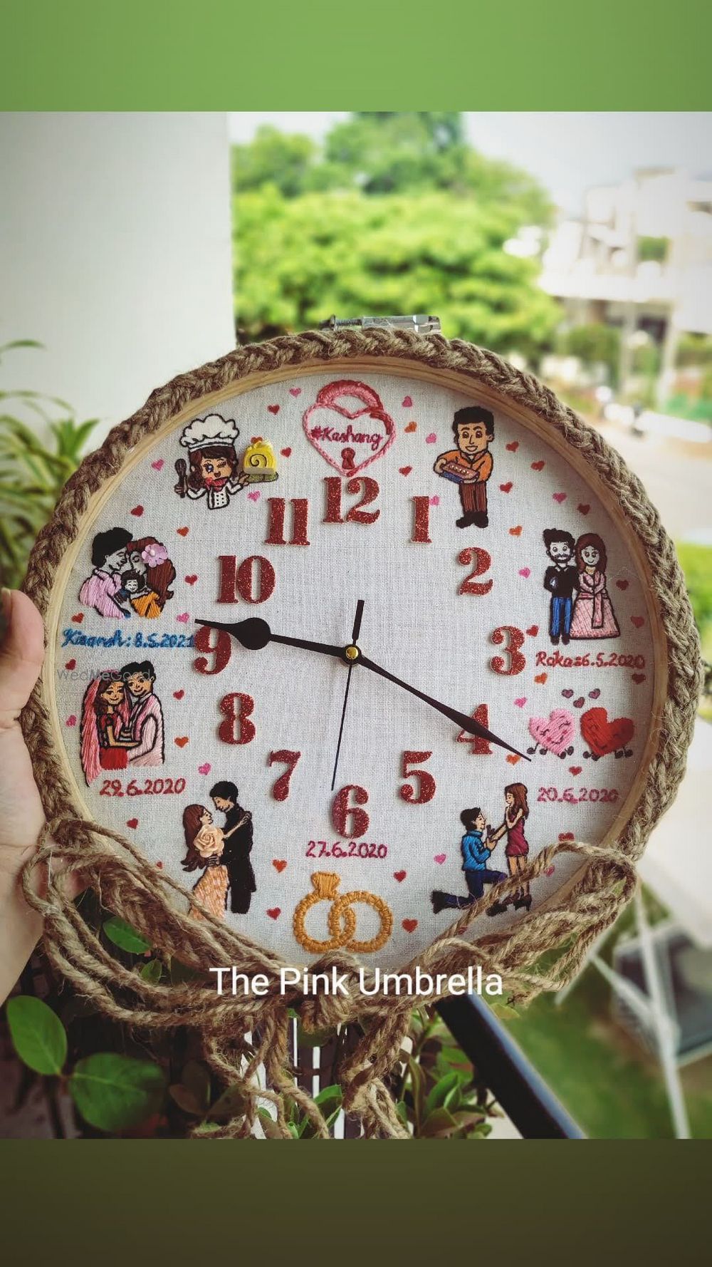 Photo From Embroidered Wall Clock - By The Pink Umbrella 