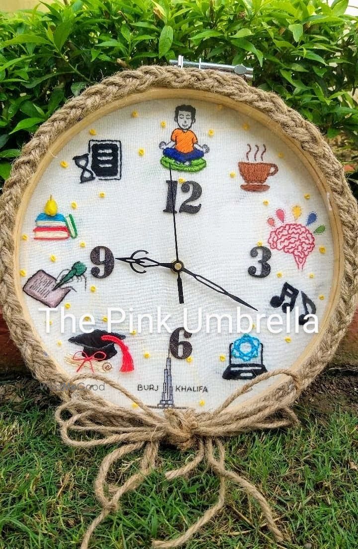 Photo From Embroidered Wall Clock - By The Pink Umbrella 