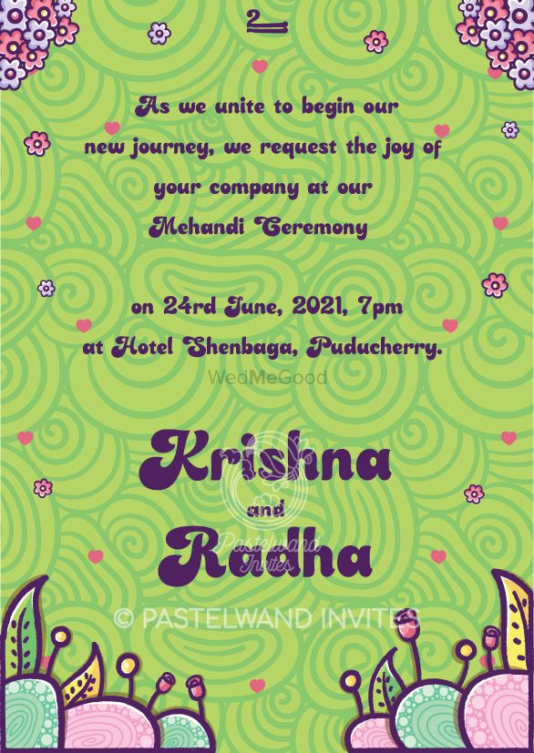 Photo From Tutti Frutti Mehendi Invite - By Pastelwand Invites