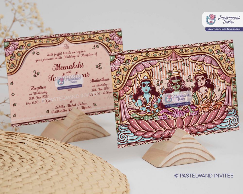 Photo From The Madurai Wedding - Bengal Pattachitra Style Wedding Invitation - By Pastelwand Invites