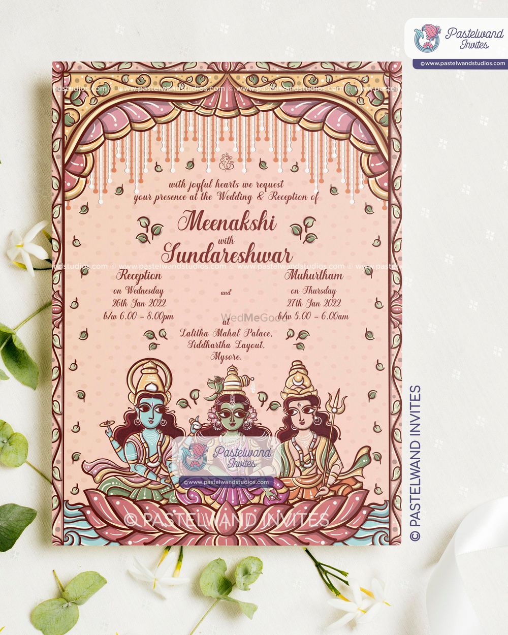 Photo From The Madurai Wedding - Bengal Pattachitra Style Wedding Invitation - By Pastelwand Invites