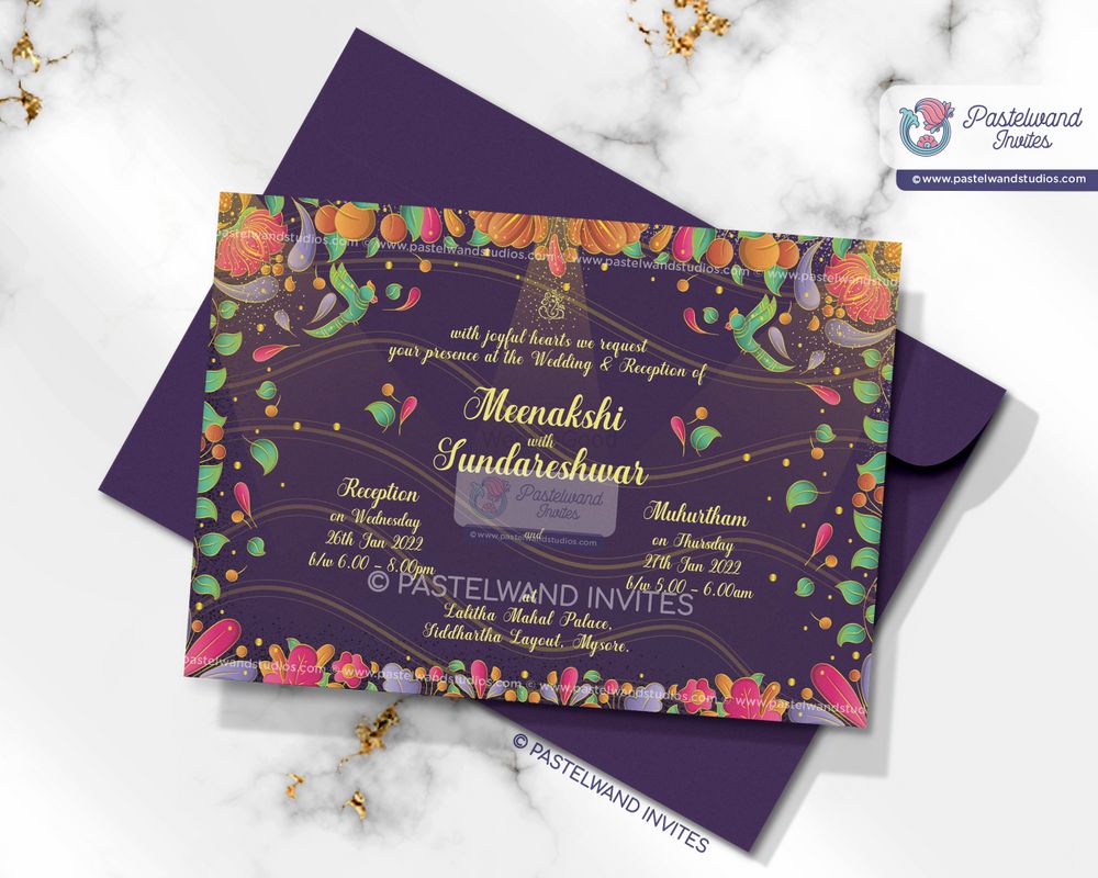 Photo From The Madurai Wedding - Art Deco Style Wedding Invitation - By Pastelwand Invites