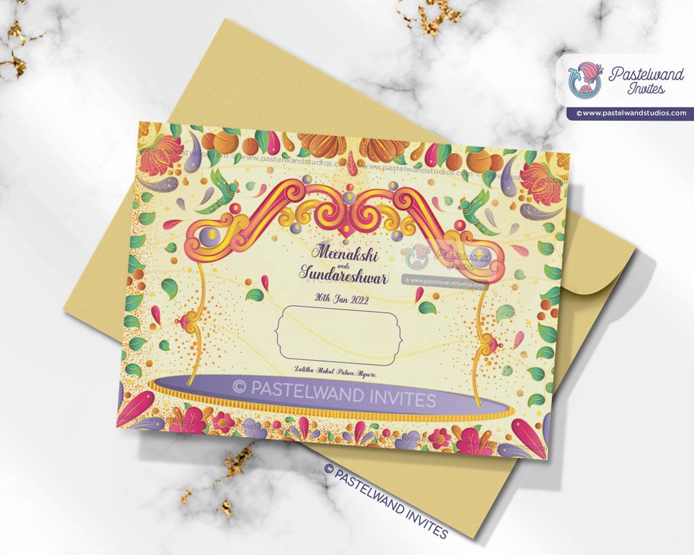 Photo From The Madurai Wedding - Art Deco Style Wedding Invitation - By Pastelwand Invites