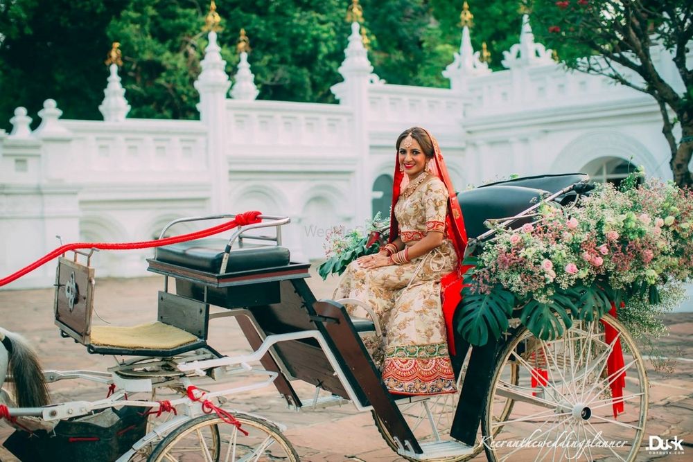 Photo of Unique bridal entry on chariot