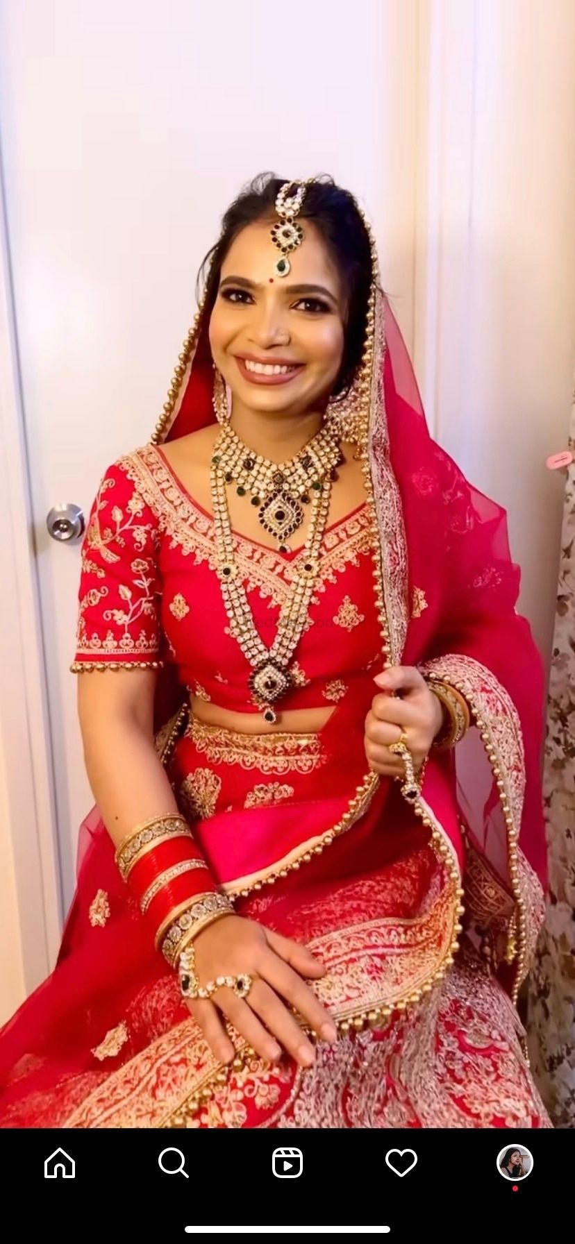 Photo From my beautiful red bride - By Makeup by Srishti