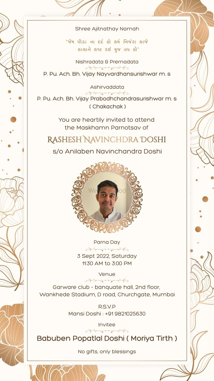Photo From Jain Tapsya Invitation - By Richa Mehta Design 
