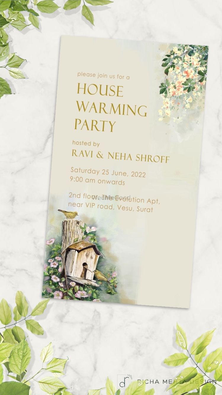 Photo From House warming Invitation - By Richa Mehta Design 
