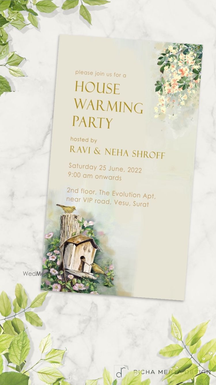 Photo From House warming Invitation - By Richa Mehta Design 