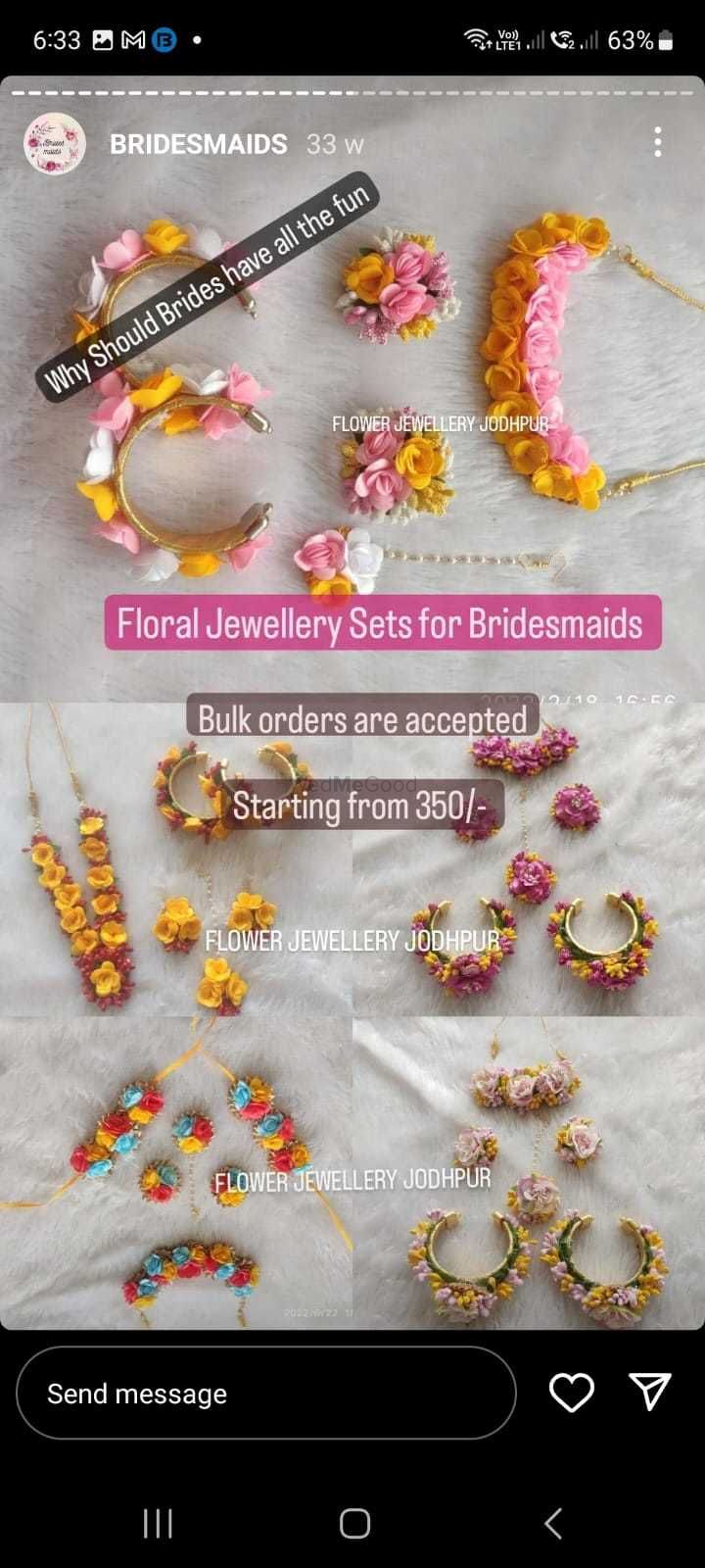 Photo From BRIDESMAIDS GIFTS - By Flower Jewellery Jodhpur