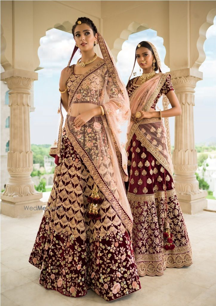 Photo of Unique embroidery winter wedding lehenga