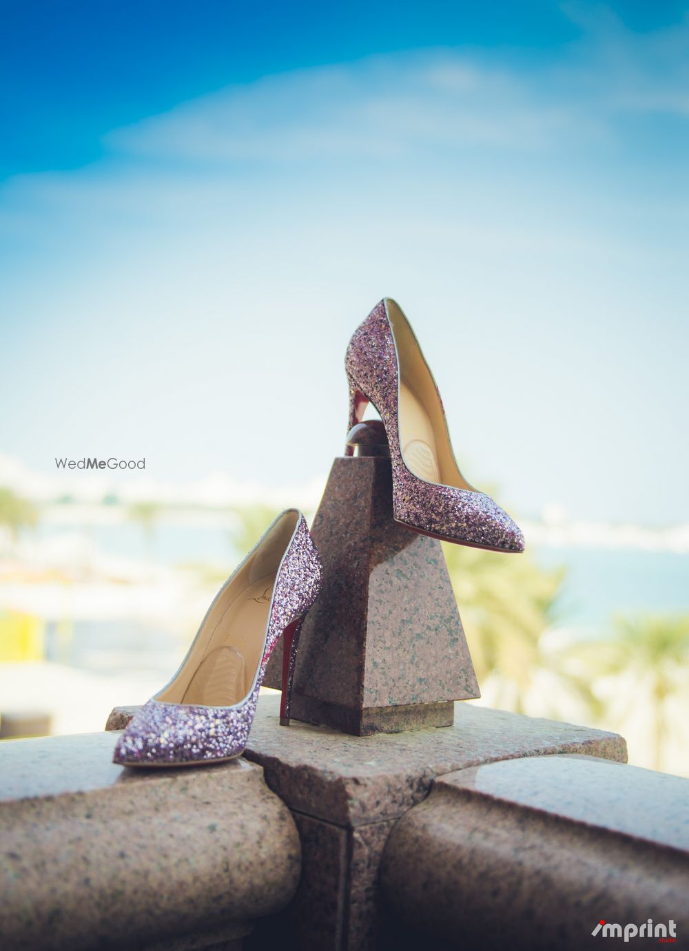 Photo of Sparkly silver bridal pumps for sangeet