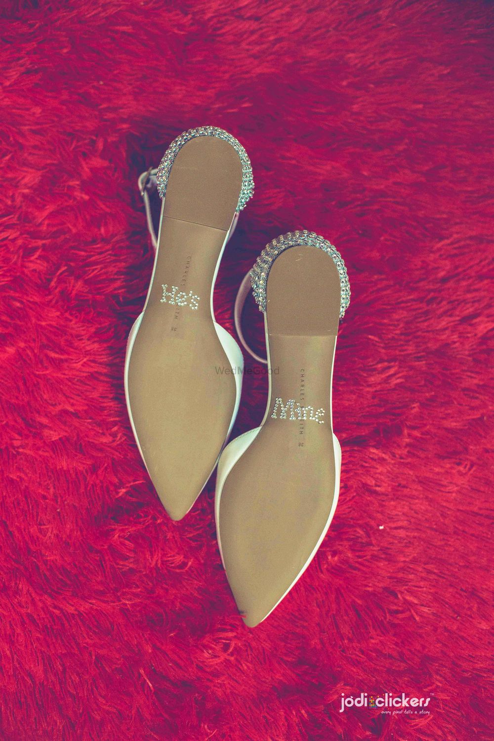 Photo of Bridal shoes with something written on the sole