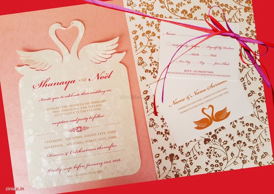 Photo From Swans - Theme Invites In Red n White - By Zinia JC Art & Design