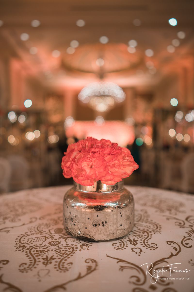 Photo of Simple engagement floral centrepiece