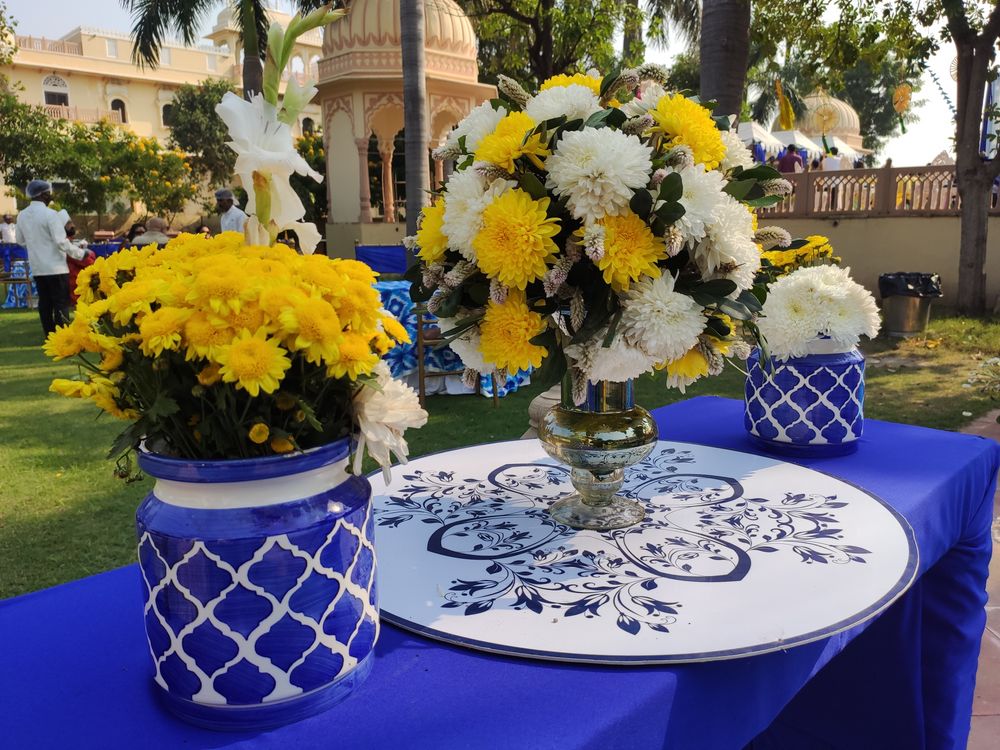 Photo From Chhavi Sanchit Mehendi Blue Pottery Theme - By Balaji Events