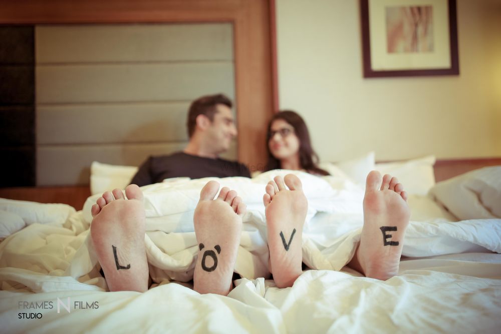 Photo of Pre wedding shoot idea with love written on feet