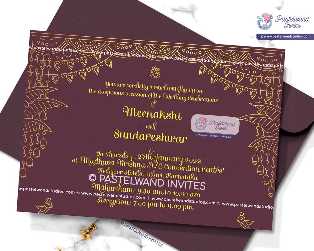 Photo From The Madurai Wedding - Grandeur Gold Foil Wedding Invite - By Pastelwand Invites