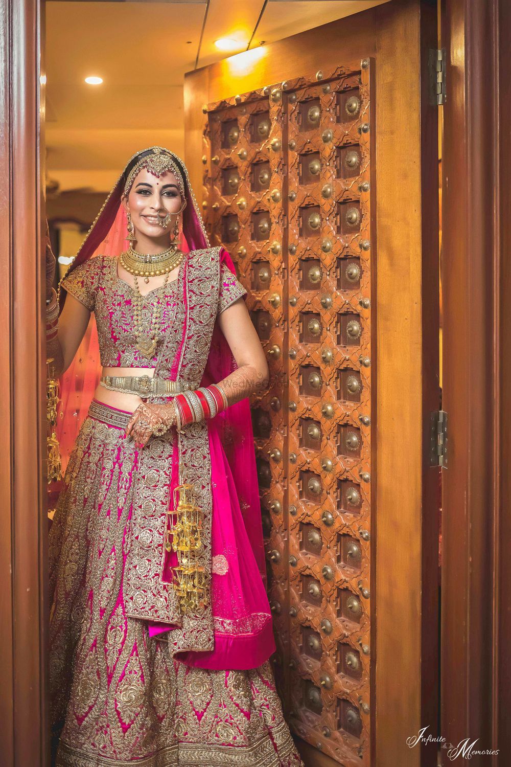 Photo of All over embroidered lehenga with waist belt