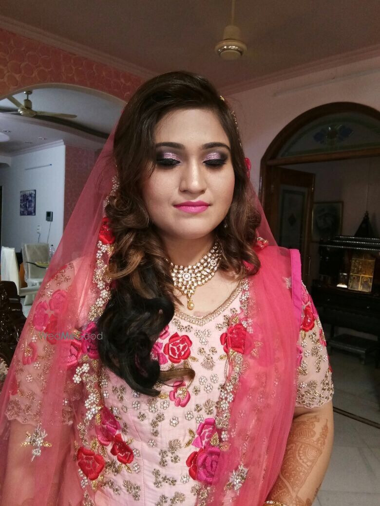 Photo From Pink engagement bride :) - By Nikita Gaur Makeovers