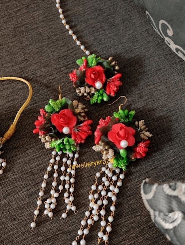 Photo From Floral Earings Tikka Sets - By Jewellery Kraze