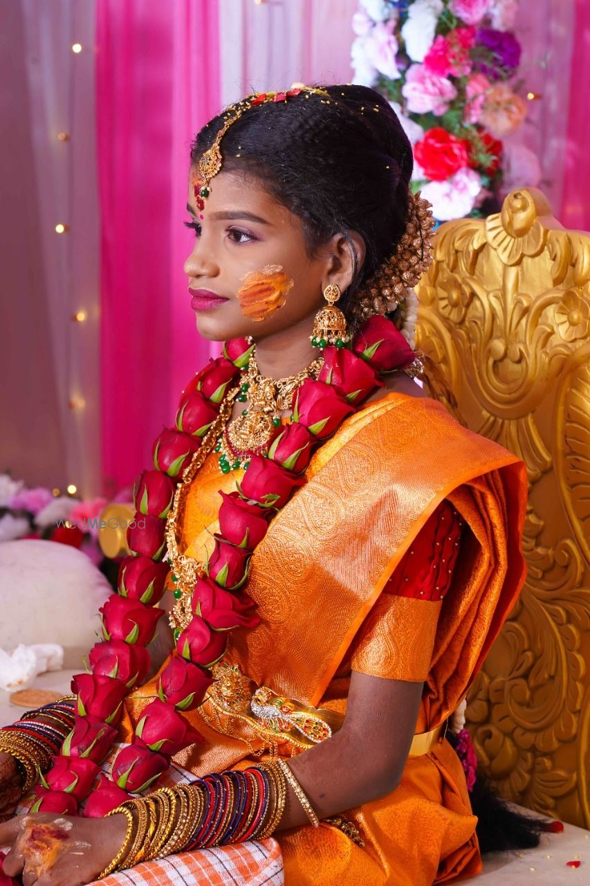 Photo From Harshitha's Half saree function day - By Bridal Makeup by Sharmilaa