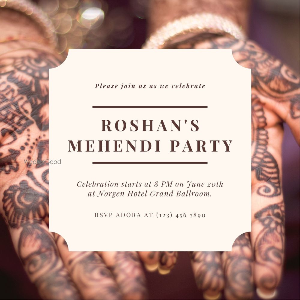 Photo From Mehendi e-invites - By Kivara Design