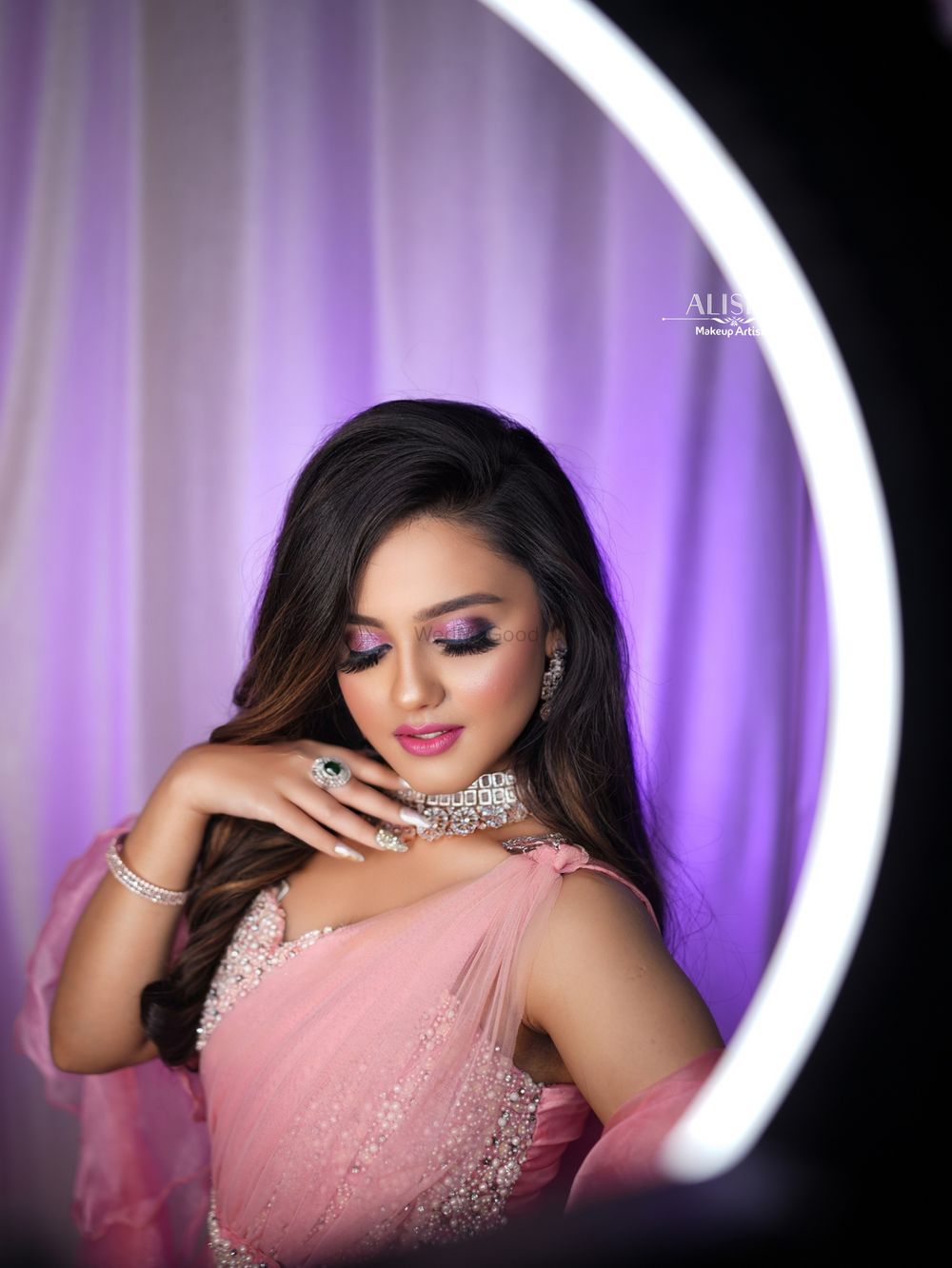Photo From Engagement look /Cocktail look - By Alisha Makeup Artist & Hairstylist