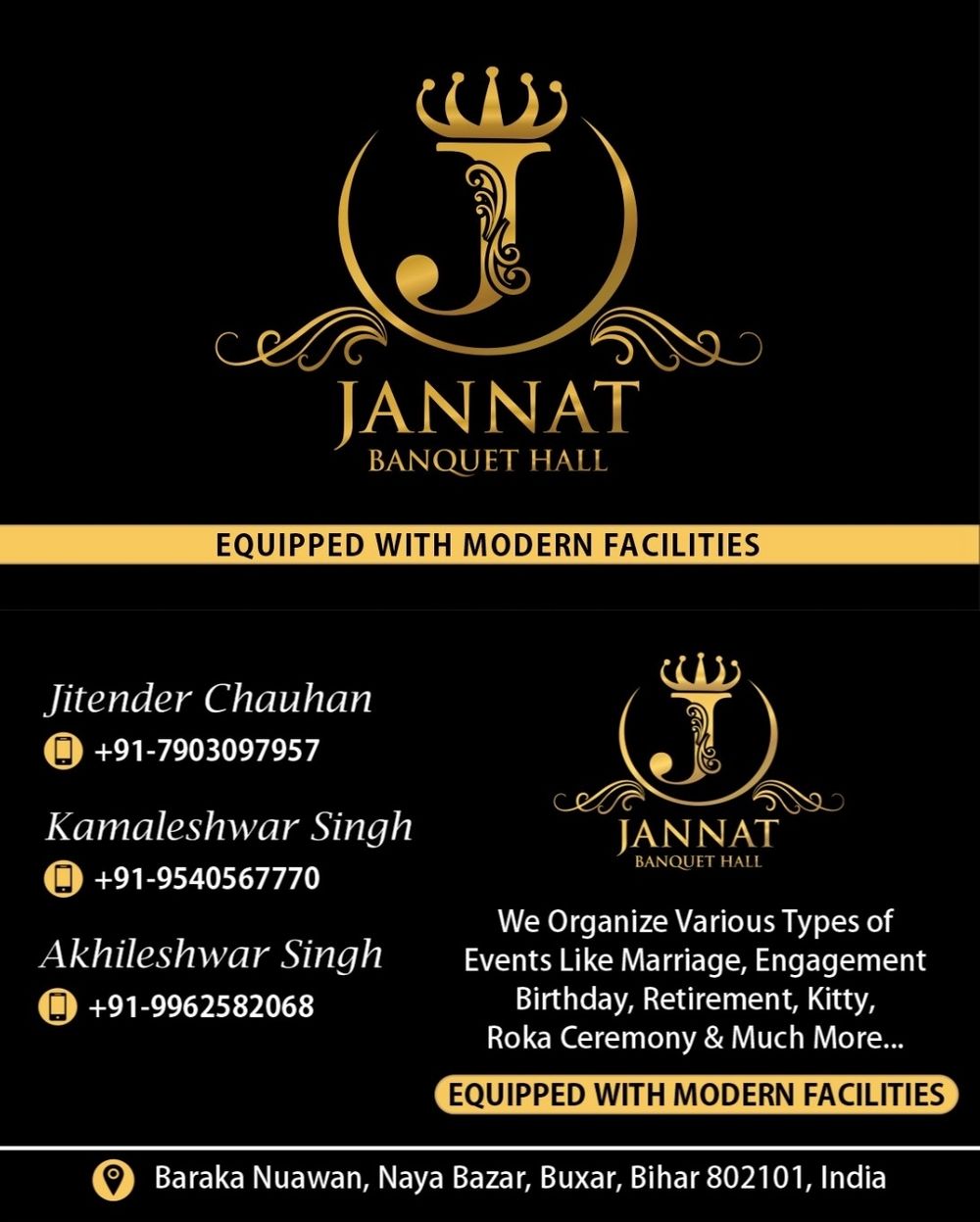 Photo From Visiting Card - By Jannat Banquet Hall
