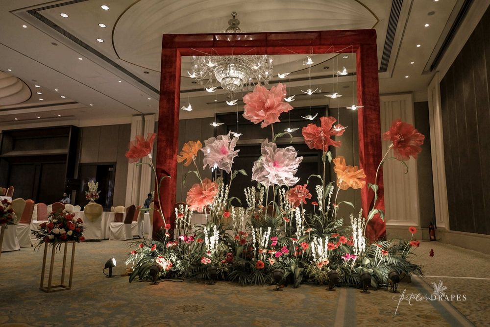Photo From Royal red and gold themed décor - By Petals N Drapes
