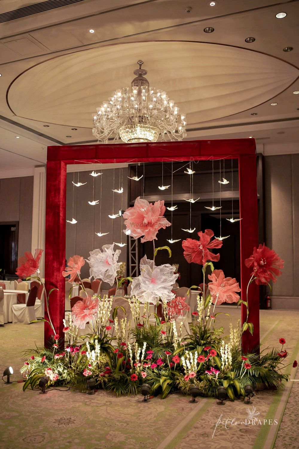 Photo From Royal red and gold themed décor - By Petals N Drapes